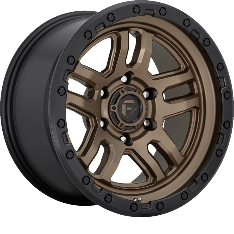 Fuel 18x9 D702 Ammo Matte Bronze w/ Black Ring +1mm