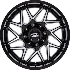 Moto Metal 20x10 MO812 Turbine Gloss Black w/ Machined Face -18mm