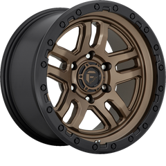 Fuel 17x9 D702 Ammo Matte Bronze w/ Black Ring +1mm