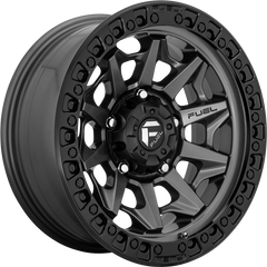 Fuel 17x8.5 D716 Covert Matte Gunmetal w/ Black Bead Ring +14mm