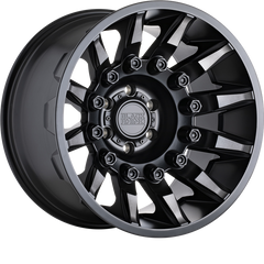 Black Rhino 17x8.5 Mission Matte Black w/ Machined Tinted Spokes -18mm