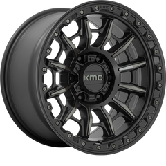 KMC 16x8 KM547 Carnage Satin Black w/ Gray Tint +0mm