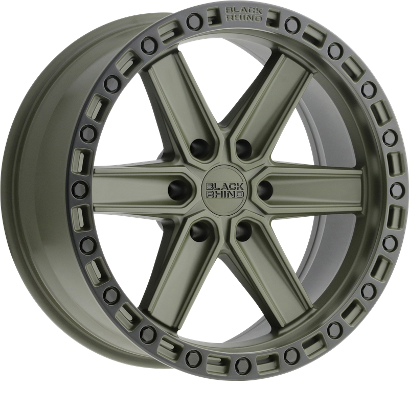 Black Rhino 18x9 Henderson Olive Drab Green w/ Black Lip Edge and Black Bolts +0mm