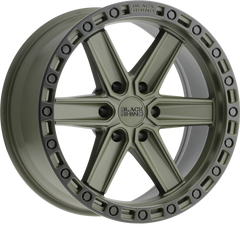 Black Rhino 18x9 Henderson Olive Drab Green w/ Black Lip Edge and Black Bolts +0mm