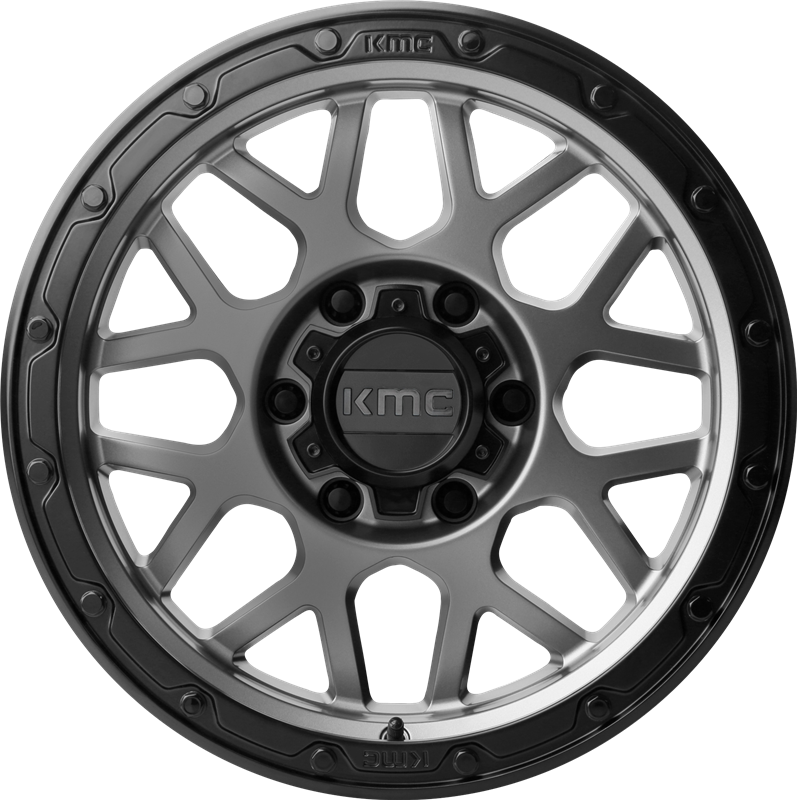 KMC 16x8 KM535 Grenade OR Matte Gray w/ Matte Black Lip -6mm