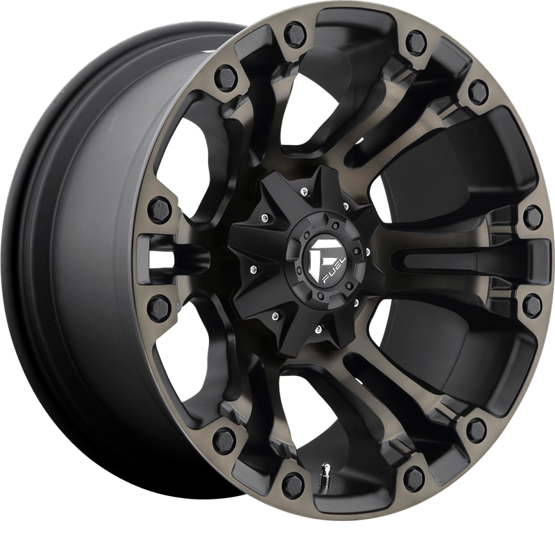 Fuel 20x9 D569 Vapor Matte Black w/ Double Dark Tint +35mm