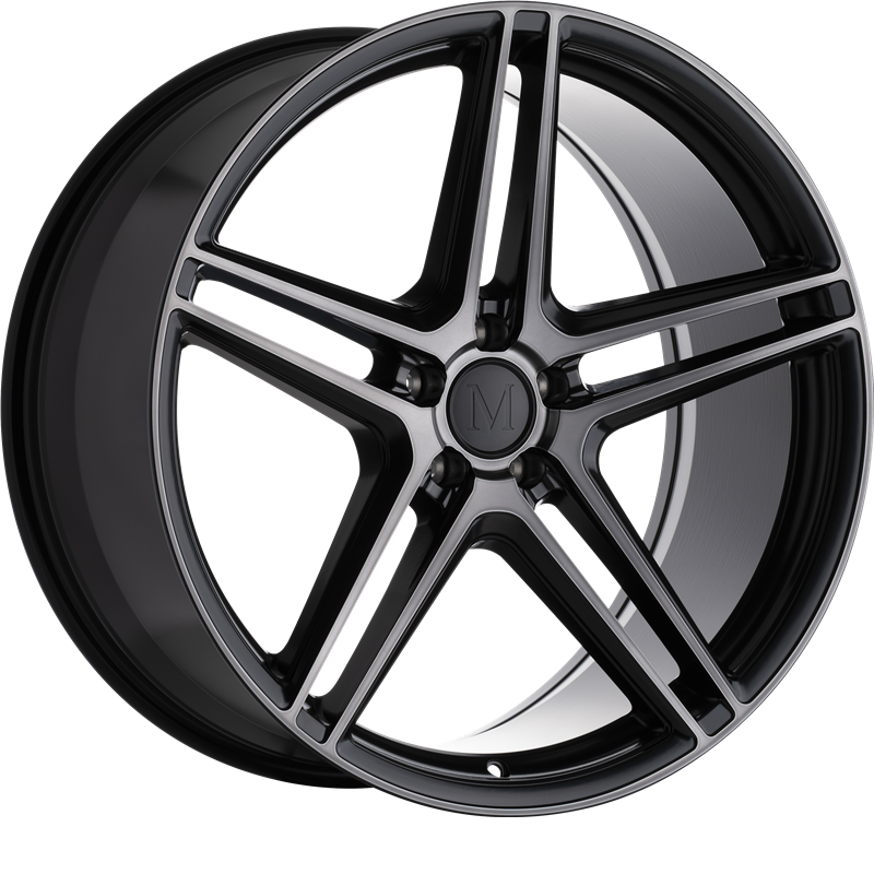 Mandrus 17x8 Bremen Semi Gloss Black w/ Mirror Cut Face and Translucent Clear Coat +42mm