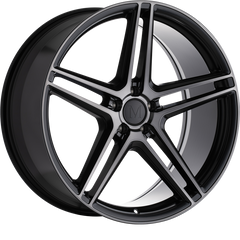 Mandrus 17x8 Bremen Semi Gloss Black w/ Mirror Cut Face and Translucent Clear Coat +42mm