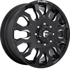 Fuel 20x8.25 D673 Blitz Dually Gloss Black Milled -227mm