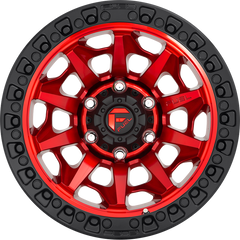 Fuel 17x9 D695 Covert Candy Red w/ Matte Black Ring -12mm