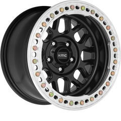 KMC 17x9 KM235 Grenade Crawl Beadlock Satin Black -38mm