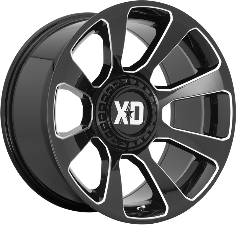 XD 20x9 XD854 Reactor Gloss Black Milled +18mm