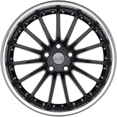 Coventry 20x10 Whitley Gloss Black w/ Mirror Cut Lip +25mm