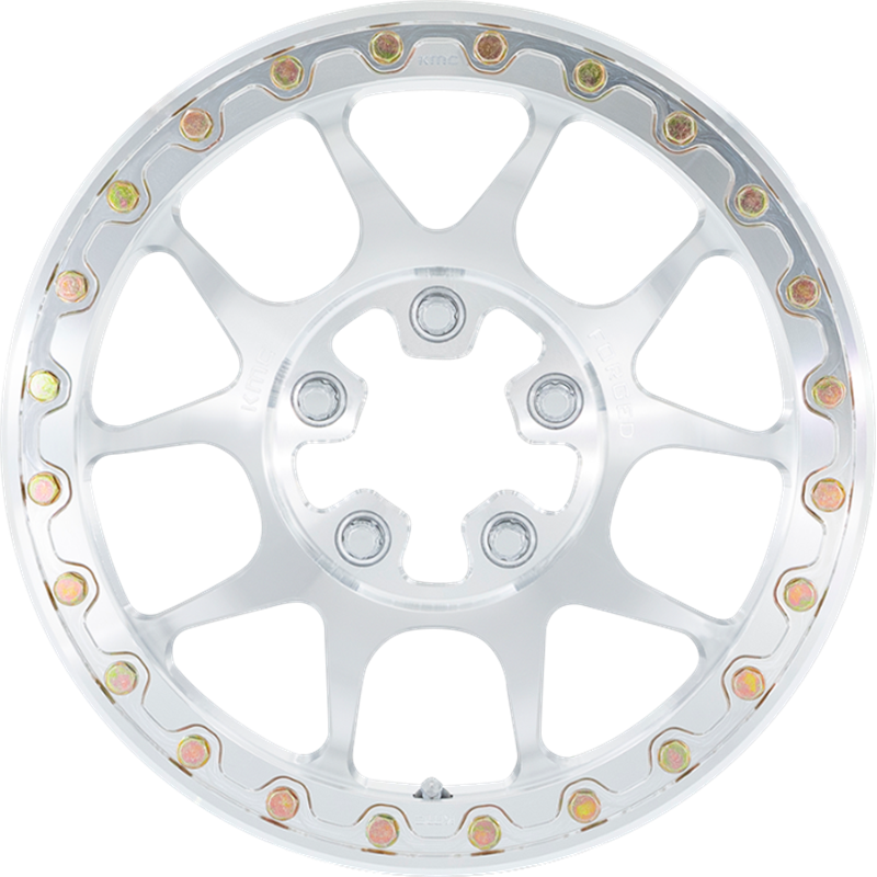 KMC Powersports 15x10 KS437 Toro Forged Beadlock Raw Machined Forged +0mm