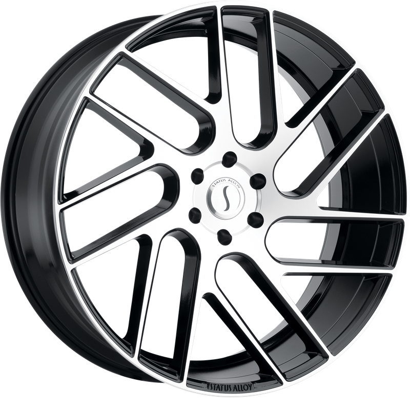 Status 20x9 Juggernaut Gloss Black w/ Machined Face +25mm