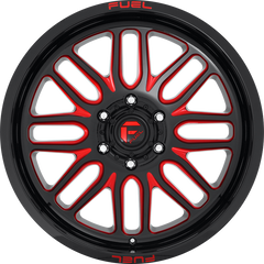 Fuel 20x9 D663 Ignite Gloss Black w/ Candy Red +1mm