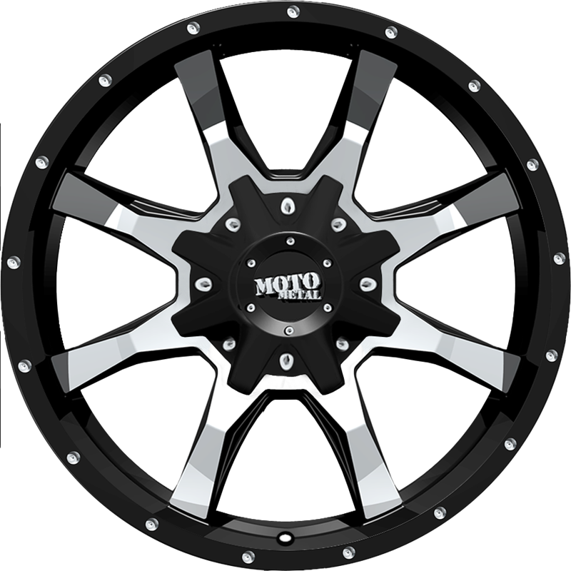 Moto Metal 18x9 MO970 Gloss Black w/ Machined Face +18mm