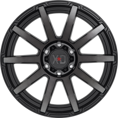 XD 20x9 XD847 Outbreak Satin Black w/ Gray Tint +18mm