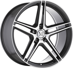 Mandrus 20x10 Bremen Gloss Gunmetal w/ Mirror Cut Face +25mm