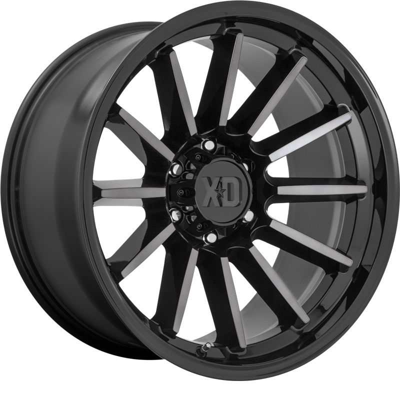 XD 17x9 XD855 Luxe Gloss Black Machined w/ Gray Tint +18mm