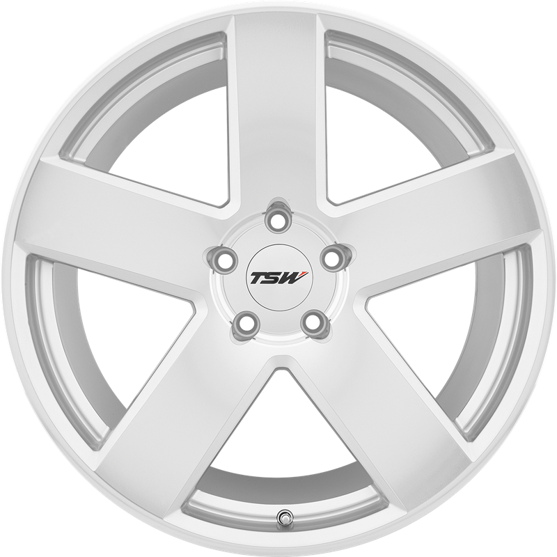 TSW 19x9.5 Bristol Silver w/ Mirror Cut Face +20mm