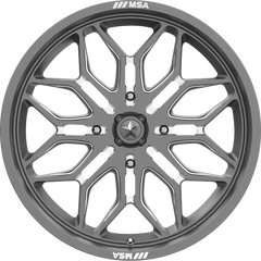 MSA Offroad Wheels 20x7 M47 Sniper Gunmetal Milled +10mm