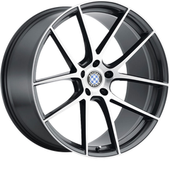 Beyern 17x9 Ritz Gloss Gunmetal w/ Brushed Face +20mm