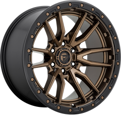 Fuel 16x8 D681 Rebel Matte Bronze w/ Black Bead Ring +1mm