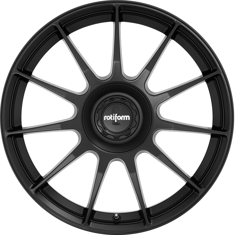 Rotiform 17x8 R168 DTM Satin Black +40mm