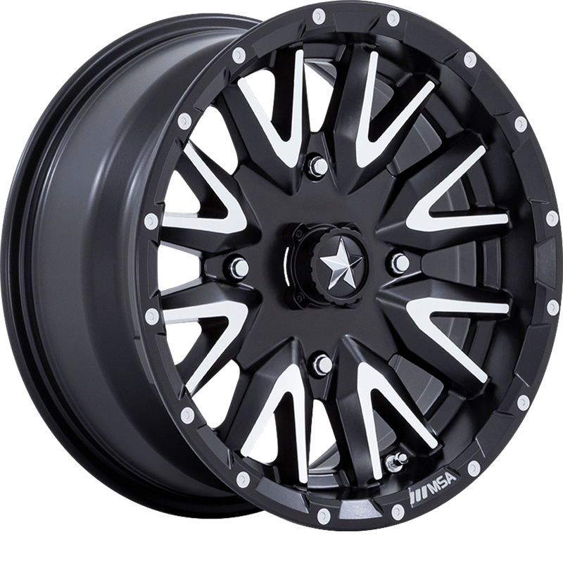 MSA Offroad Wheels 14x7 M49 Creed Matte Black Machined -47mm