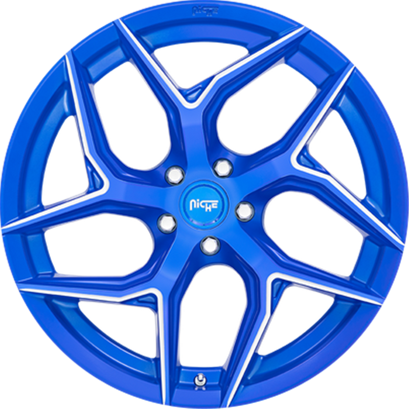 Niche 20x9 M268 Torsioni Anodized Blue Milled +35mm