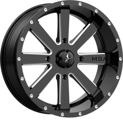 MSA Offroad Wheels 20x7 M34 Flash Gloss Black Milled +0mm