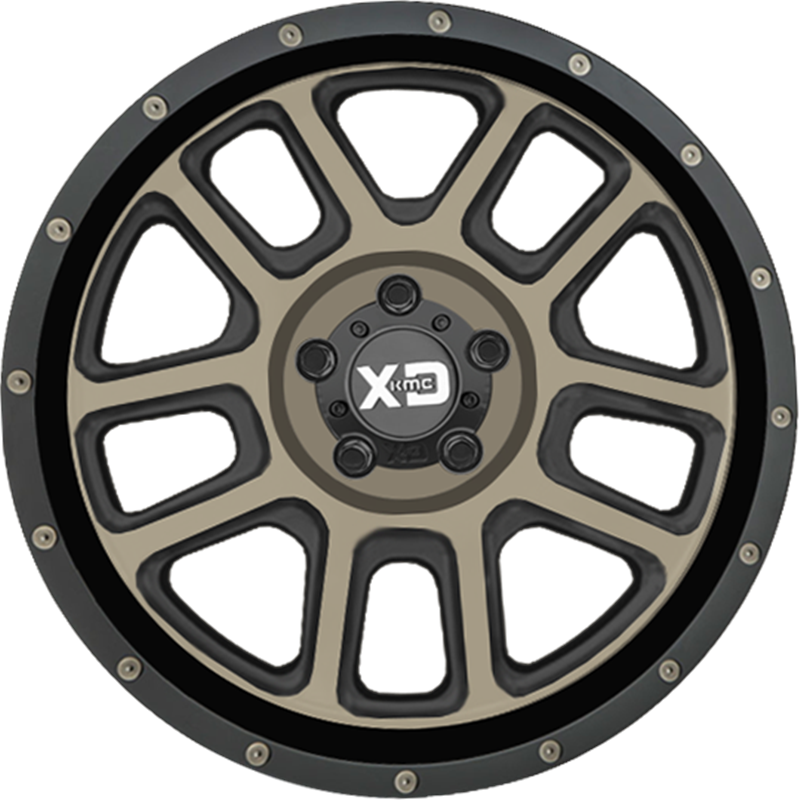 XD 20x9 XD828 Delta Matte Black w/ Dark Tint Clear -12mm