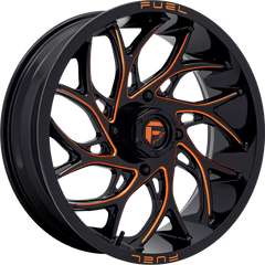 Fuel UTV 18x7 D780 Runner Gloss Black Milled Orange +13mm