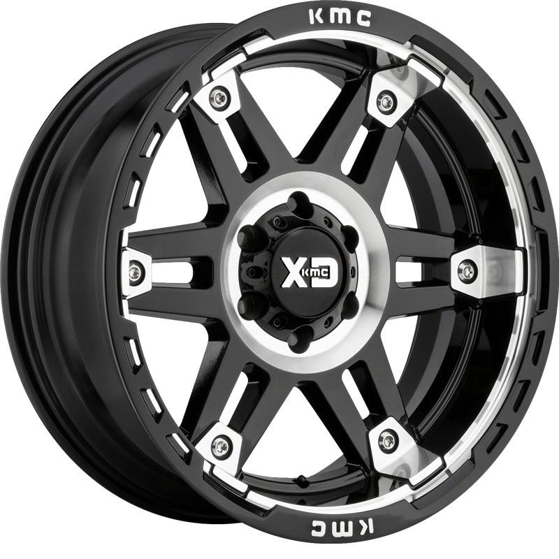 XD 20x10 XD840 Spy II Gloss Black Machined -18mm