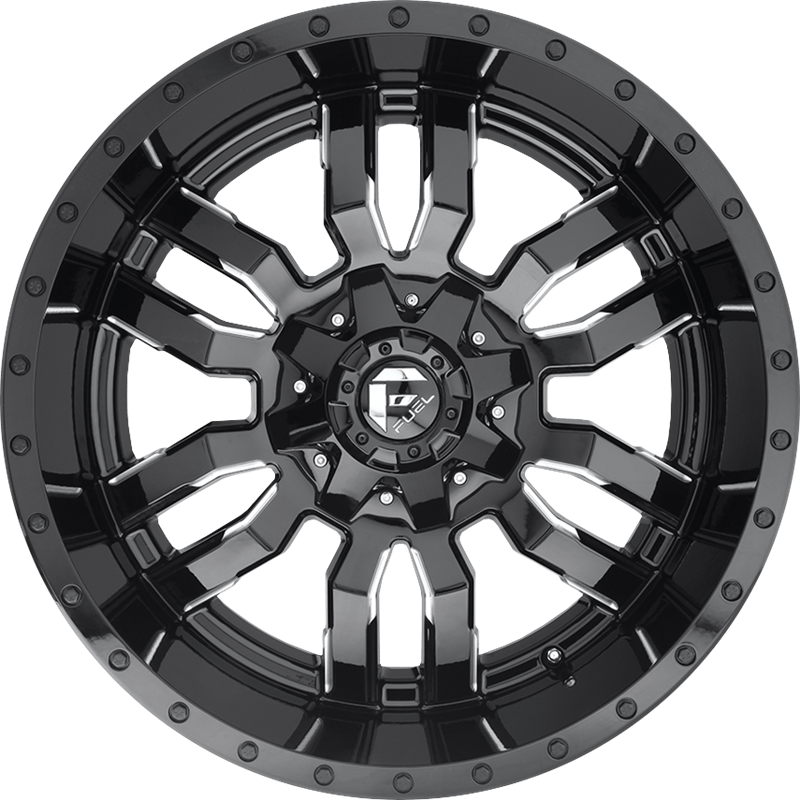 Fuel 20x10 D595 Sledge Gloss Black Milled -19mm