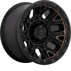 Fuel 17x9 D824 Traction Matte Black w/ Double Dark Tint -12mm