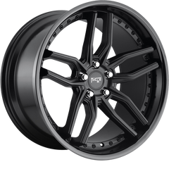 Niche 20x10 M194 Methos Satin Black w/ Gloss Black Lip +40mm