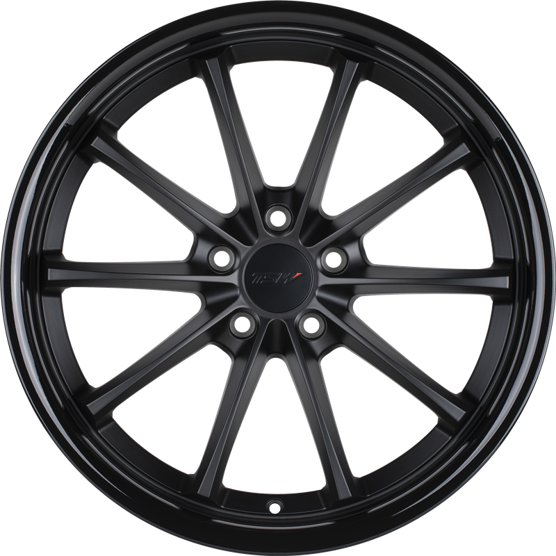 TSW 19x8.5 Sweep Matte Black w/ Gloss Black Lip +30mm