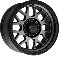 KMC 18x8.5 KM535 Grenade OR Matte Gray w/ Matte Black Lip +35mm