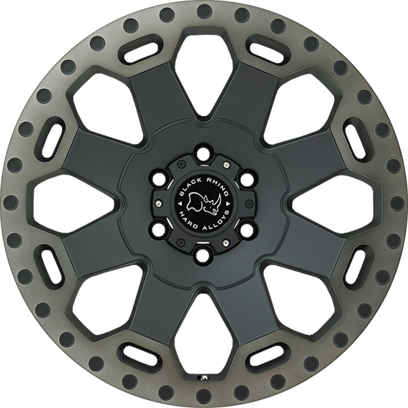 Black Rhino 20x9 Warlord Matte Black w/ Machined Dark Tint Lip +0mm