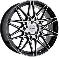 Petrol 19x8 P3C Gloss Black w/ Machined Face +40mm