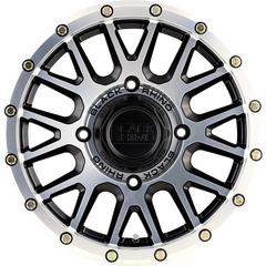 Black Rhino Powersports 15x7 La Paz UTV Semi Gloss Black w/ Machined Face +51mm