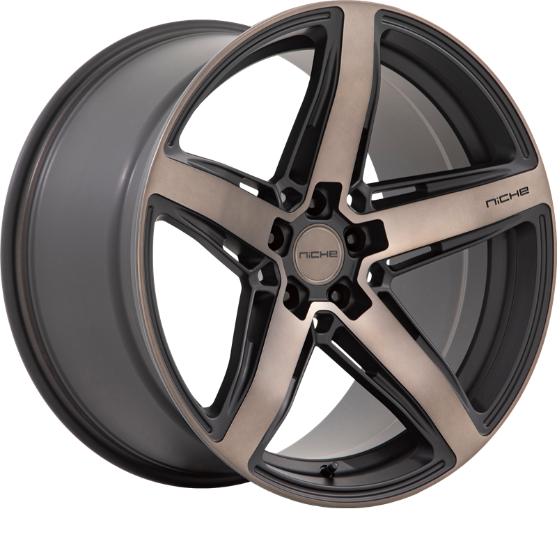 Niche 20x9.5 M271 Teramo Matte Black Machined w/ Double Dark Tint +32mm