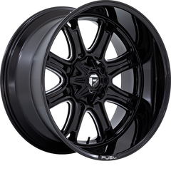 Fuel 20x9 Darkstar Gloss Black Milled +1mm