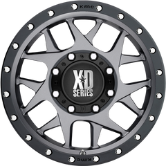 XD 18x9 XD127 Bully Matte Gray w/ Black Ring +18mm