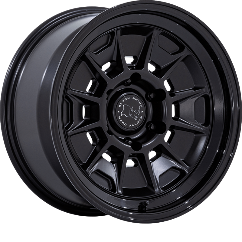 Black Rhino 18x9 BR021 Mondo Matte Black w/ Gloss Black Lip +12mm