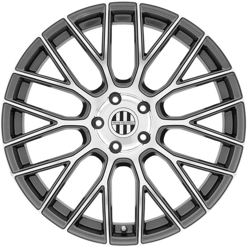 Victor Equipment 18x10.5 Stabil Gunmetal w/ Mirror Cut Face +55mm