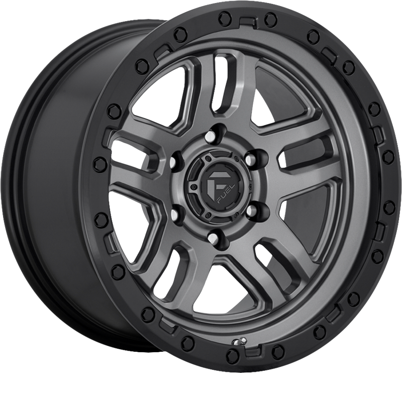 Fuel 20x9 D701 Ammo Matte Gunmetal w/ Black Bead Ring +1mm