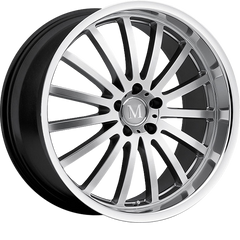 Mandrus 19x9.5 Millenium Hyper Silver w/ Mirror Cut Lip +25mm